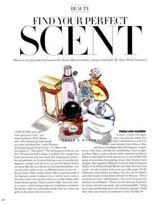 Giorgio Armani Acqua di Gio Perfume editorial Harper's Bazaar Beauty